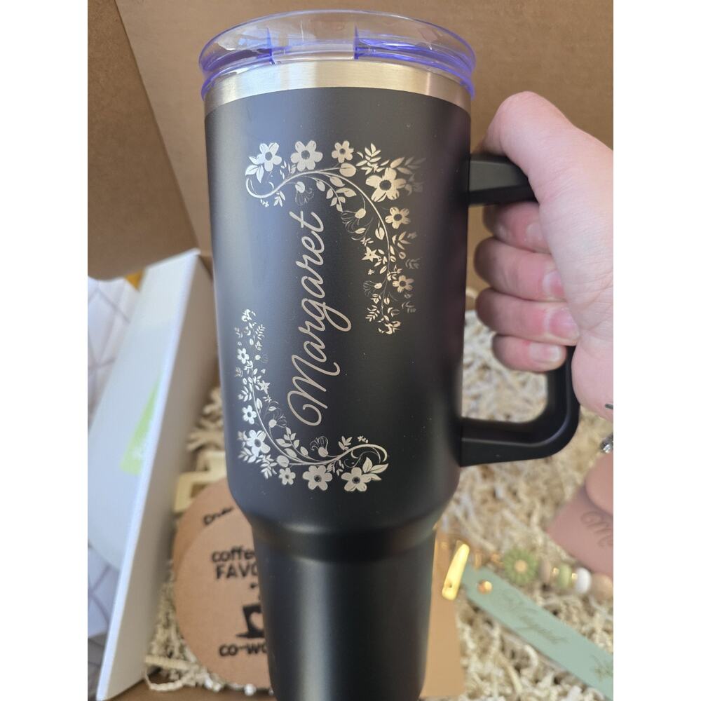 Gift Box Women Birthday Anniversary Graduation Personalized 40oz Tumbler Engrave - Picture 8 of 8